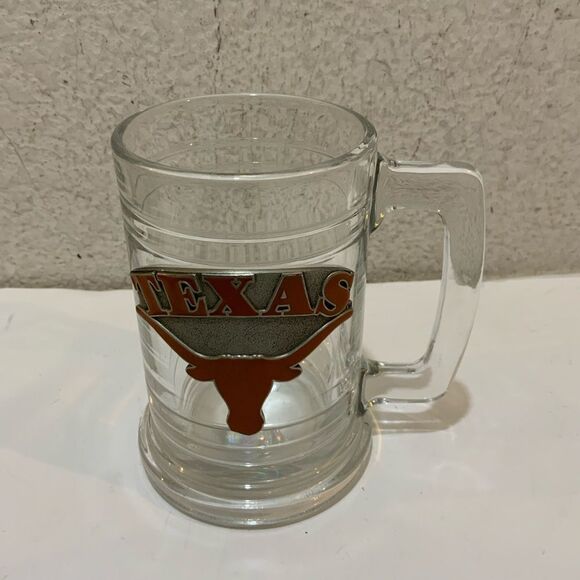 NCAA Texas Longhorns Logo 16 Oz. Clear Large Drink Beer Glass Mug - Picture 2 of 4